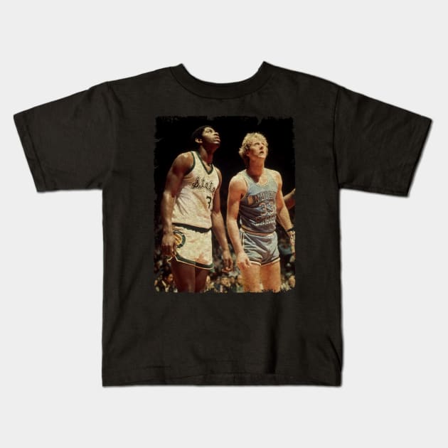 Magic Johnson vs Larry Bird Kids T-Shirt by Wendyshopart